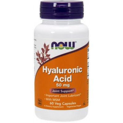 NOW Foods, Acid Hialuronic 50mg cu MSM- 60 Capsule vegetale