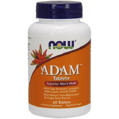 NOW ADAM, Super Multivitamine pentru Barbati - 60 Tablete