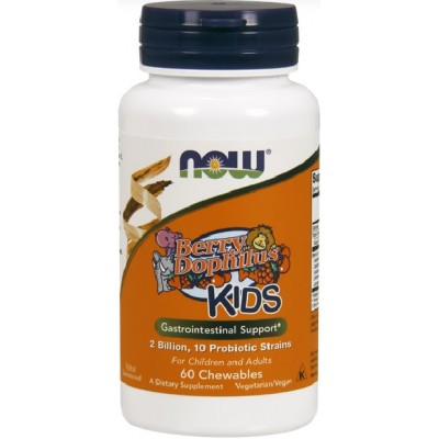 NOW BerryDophilus Probiotic - 60 Tablete masticabile