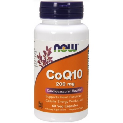 NOW Foods, Coenzima Q10 200mg - 60 Capsule vegetale