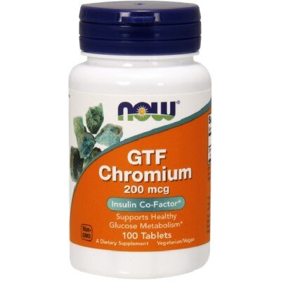 NOW Crom GTF 200mcg - 100 Tablete