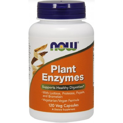 NOW Foods, Enzime din Plante - 120 Capsule vegetale