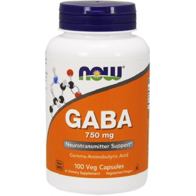 NOW Foods, GABA 750mg - 100 Capsule vegetale