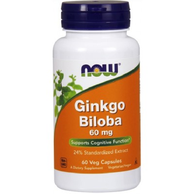 NOW Ginkgo Biloba 60mg - 60 Capsule vegetale