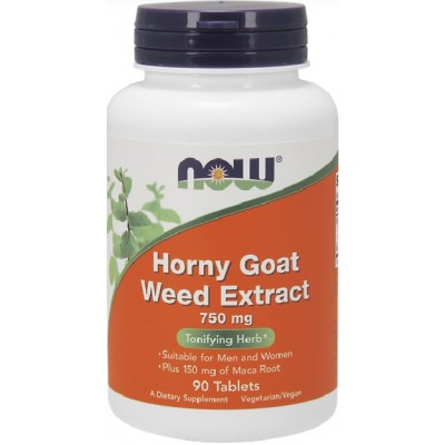 NOW Horny Goat Weed Extract 750mg - 90 Tablete