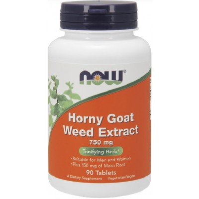 NOW Foods, Horny Goat Weed Extract 750mg - 90 Tablete