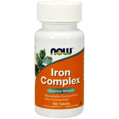 NOW Foods, Iron Complex Vegetarian - 100 Tablete