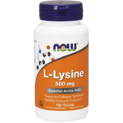 NOW Foods, L-Lizina 500mg - 100 Tablete