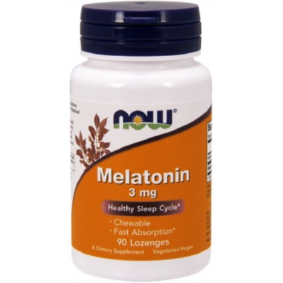 NOW Melatonina 3mg - 90 Tablete masticabile