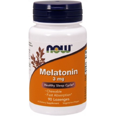 NOW Foods, Melatonina 3mg - 90 Tablete masticabile