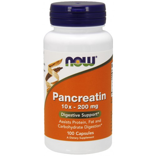 NOW Pancreatina 10x - 200mg  - 100 Capsule