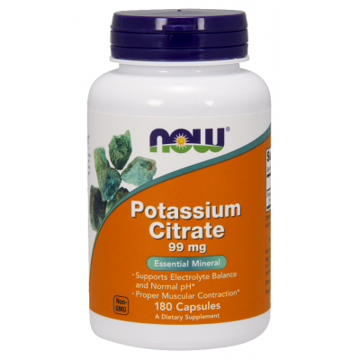 NOW Foods, Potasiu Citrat - 180 Capsule vegetale