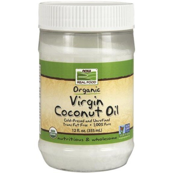 NOW Foods, Ulei de Cocos Virgin Bio Non-GMO, pentru pentru susținerea metabolismului și sănătatea pielii
