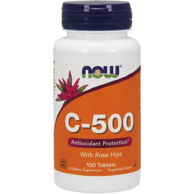 NOW Foods, Vitamina C-500  cu Macese -100 Tablete