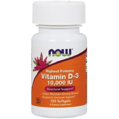 NOW Vitamina D-3 10,000 IU - 120 Softgels