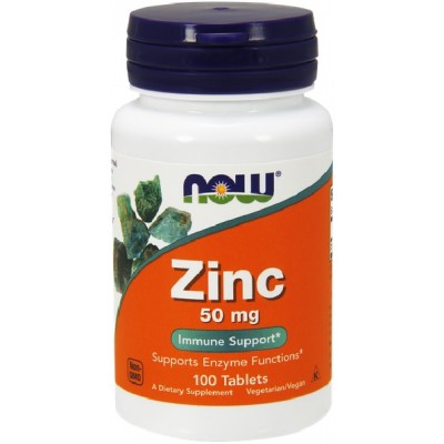 NOW Foods, Zinc Gluconat 50mg - 100 Tablete