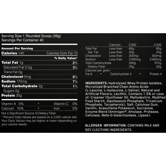 Optimum Platinum Hydro Whey - 1,6 Kg Optimum Platinum Hydro Whey - 1,6 Kg