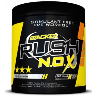 Stacker2 RUSH N.O.X Pre-Workout (fara cofeina) - 360g
