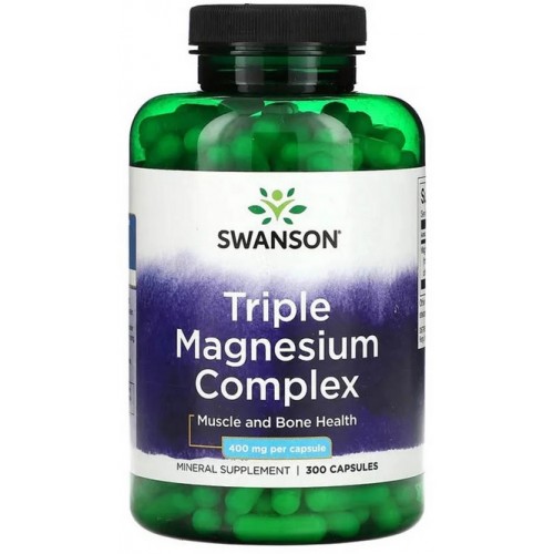 Swanson Triple Magnesium Complex 400mg - 300 Capsule