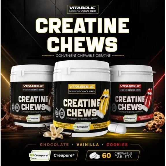 Creatine Chews 1000mg, Vitabolic - 60 Tablete masticabile Creatine Chews 1000mg, Vitabolic - 60 Tablete masticabile