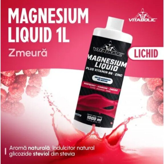 Magnesium Liquid Plus Vitamin B6 - Zinc, Vitabolic - 1000 ml Magnesium Liquid Plus Vitamin B6 - Zinc, Vitabolic - 1000 ml