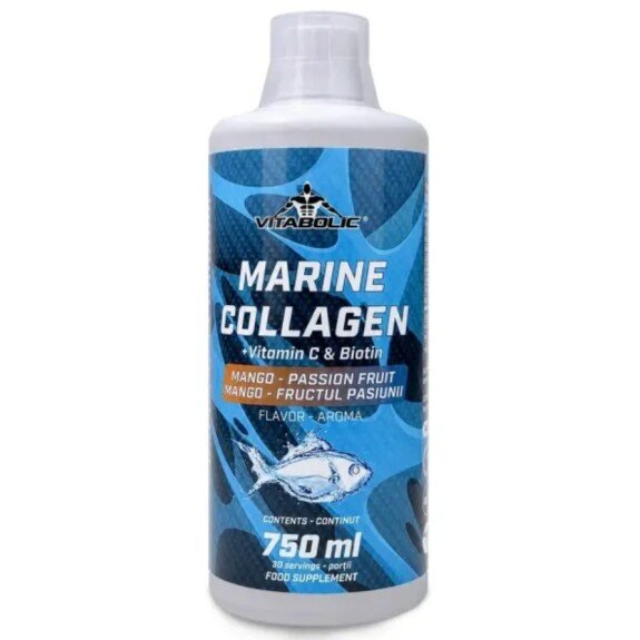 Marine Collagen + Vitamin C & Biotin, Vitabolic - 750ml Marine Collagen + Vitamin C & Biotin, Vitabolic - 750ml