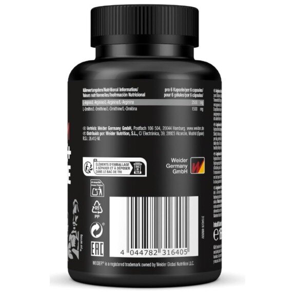 Premium Arginine + Ornithine 4000mg, Weider - 180 Capsule