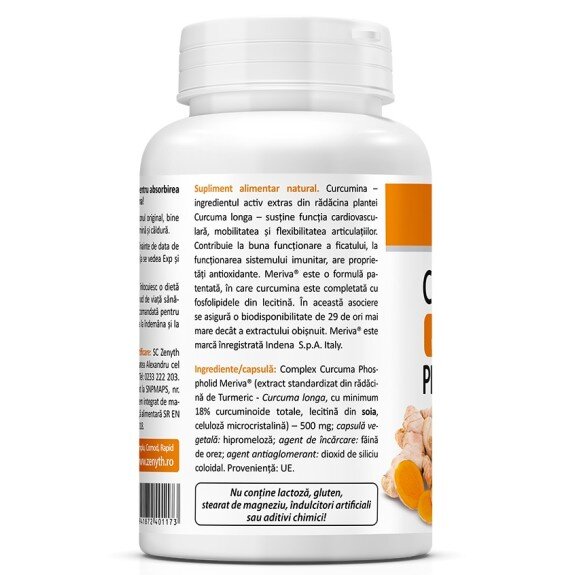 Curcumin with Meriva® Phytosome® 500mg, Zenyth - 60 Capsule Curcumin with Meriva® Phytosome® 500mg, Zenyth - 60 Capsule