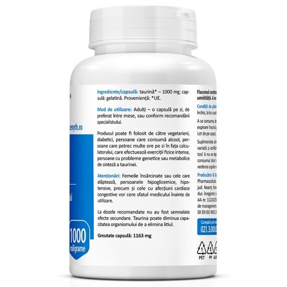 Taurine 1000mg - 60 Capsule Taurine 1000mg - 60 Capsule