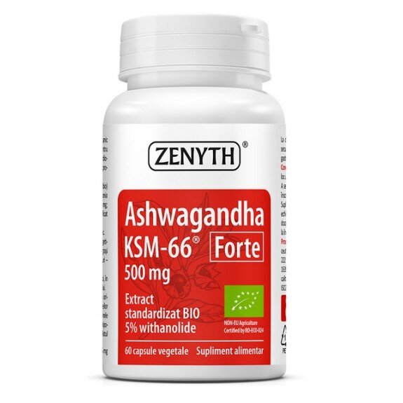 Zenyth, Ashwagandha KSM-66 Forte 500mg - 60 Capsule vegetale