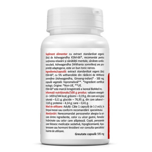 Zenyth, Ashwagandha KSM-66 Forte 500mg - 60 Capsule vegetale