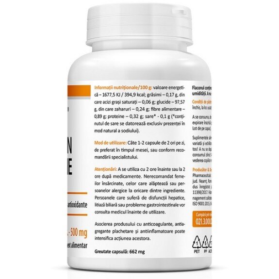 Zenyth, Pachet Promo: Curcumin & Piperine 500mg - 60 Capsule + 30 Capsule