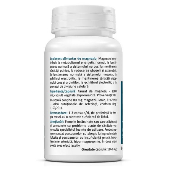 Magnesium Taurate 1000mg - 30 Capsule