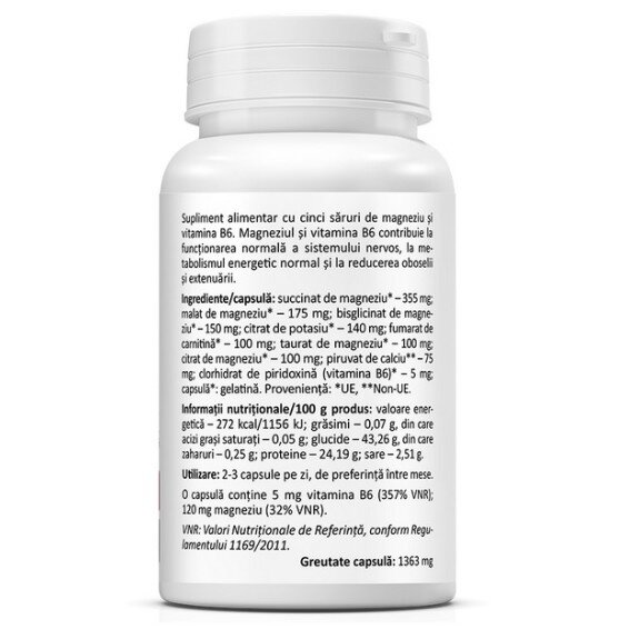 PentaMag 5 Magnesium Salts + B6 - 30 Capsule