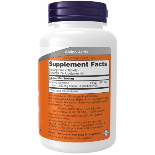 Acetyl L-Carnitina (ALC) NOW Foods NOW Foods Acetyl L-Carnitina tablete