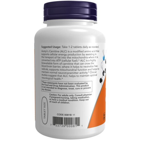 Acetyl L-Carnitina (ALC) NOW Foods NOW Foods Acetyl L-Carnitina tablete