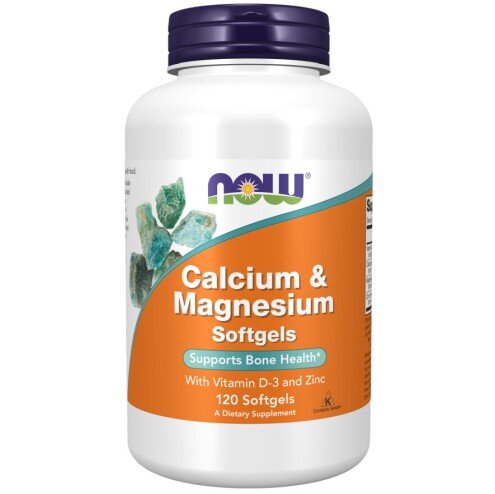 Calciu Magneziu Vitamina D3 Zinc NOW Foods NOW Foods Calciu Magneziu Vitamina D3 Zinc gelule moi