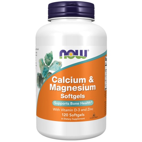 Calciu Magneziu Vitamina D3 Zinc NOW Foods NOW Foods Calciu Magneziu Vitamina D3 Zinc gelule moi