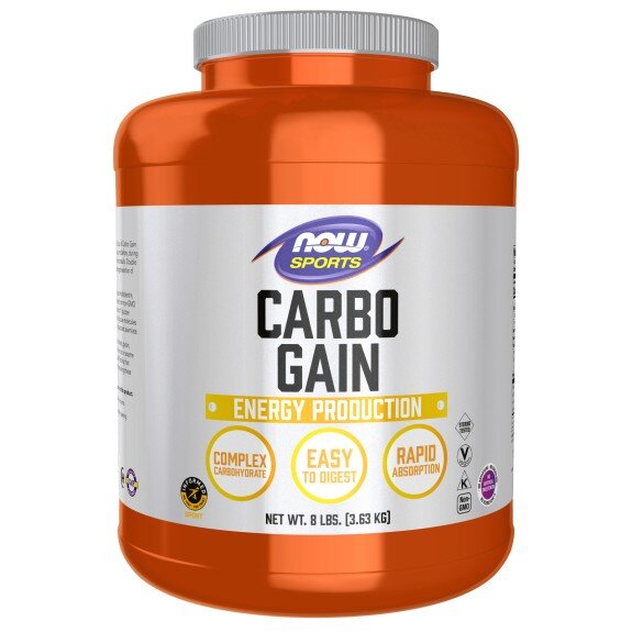 NOW Foods, Carbo Gain, pentru pentru creșterea performanței fizice și refacerea rapidă a glicogenului