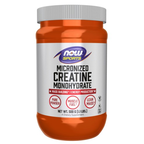 NOW Foods, Creatină Monohidrat Micronizată - 500g NOW Foods, Creatină Monohidrat Micronizată, pentru pentru creșterea masei musculare și performanța sportivă