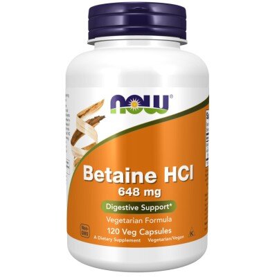 Betaina HCI 648mg - 120 Capsule vegetale Betaina HCI 648mg - 120 Capsule vegetale
