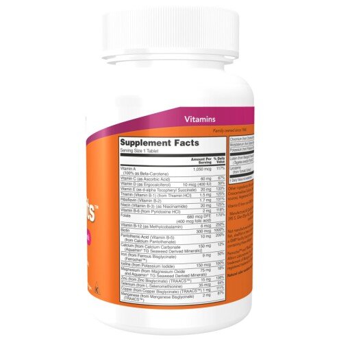 NOW Foods, Daily Vits Multi - 100 Tablete NOW Foods, Daily Vits Multi, pentru pentru susținerea sănătății generale și a sistemului imunitar