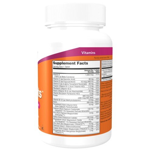 NOW Foods, Daily Vits Multi - 100 Tablete NOW Foods, Daily Vits Multi, pentru pentru susținerea sănătății generale și a sistemului imunitar