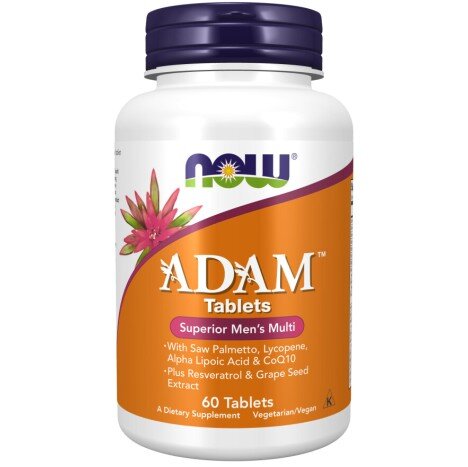 NOW Foods, ADAM, Super Multivitamine pentru Barbati - 60 Tablete NOW Foods, ADAM, Super Multivitamine pentru Barbati, pentru pentru susținerea sănătății bărbaților și echilibrul hormonal