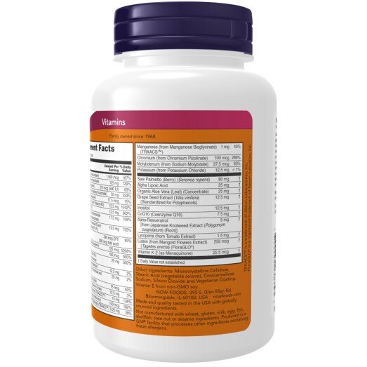 NOW Foods, ADAM, Super Multivitamine pentru Barbati - 60 Tablete NOW Foods, ADAM, Super Multivitamine pentru Barbati, pentru pentru susținerea sănătății bărbaților și echilibrul hormonal